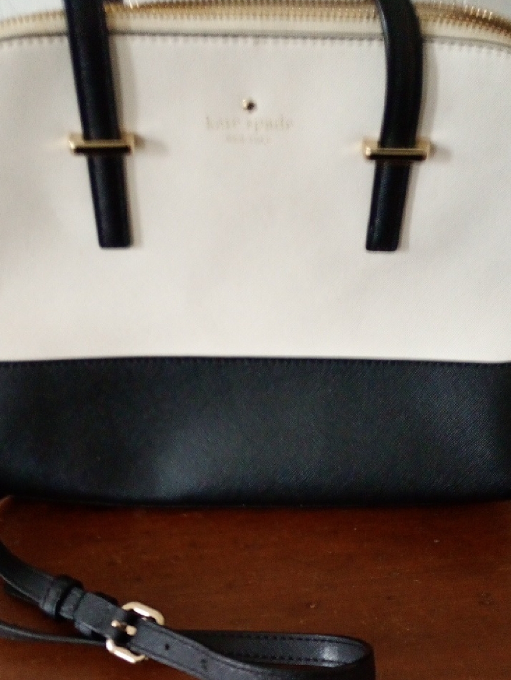 kate spade Two-Tone Black and White Dome Satchel